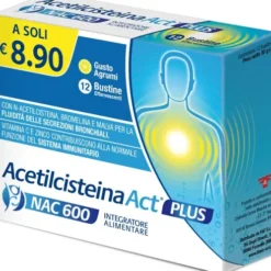 Acetilciteina Act Plus NAC 600 12 bustine