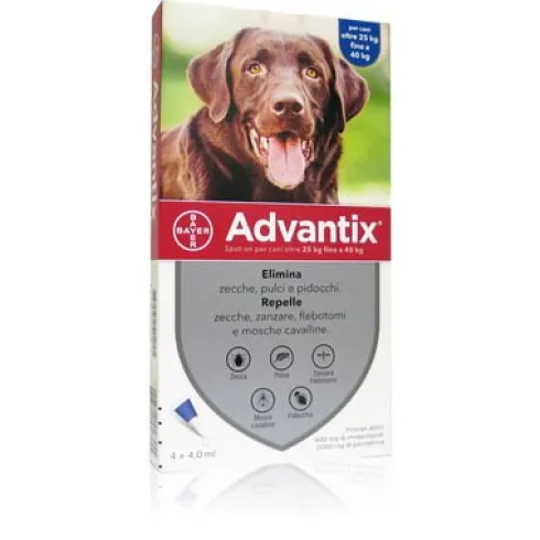 Advantix Spot On 4 Pipette Per Cani Da 25 A 40 Kg