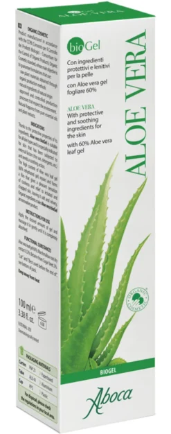 Aloe Vera Biogel Gel Lenitivo Idratante e Rinfrescante per Tutti i Tipi di Pelle 100 ml