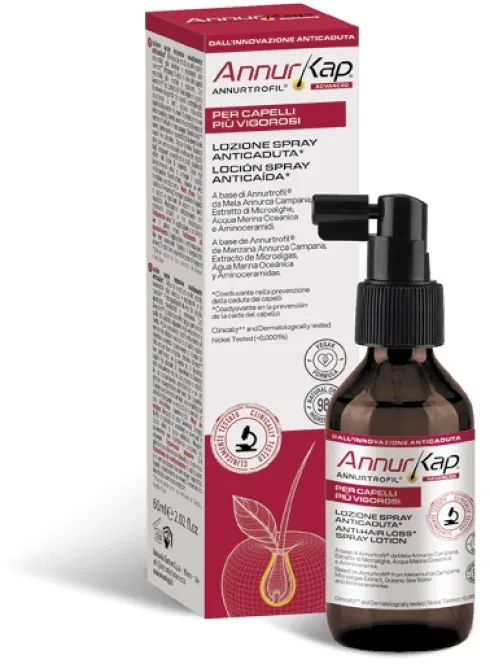 AnnurKap Advanced Lozione Spray Anticaduta Intensiva Rinforzante Capelli 60 ml