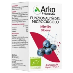 Arkopharma Mirtillo Integratore per Microcircolazione e Gambe Pesanti 40 Capsule
