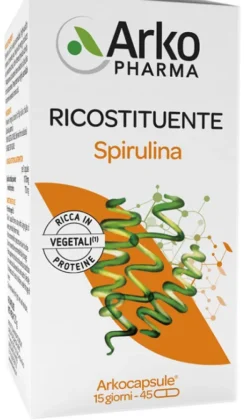 Arkopharma Spirulina Integratore Naturale Ricco di Proteine 45 Capsule Vegetali