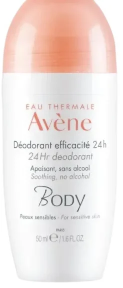 Avène Body Deodorante Roll-On 24 Ore per Pelle Sensibile 50 ml