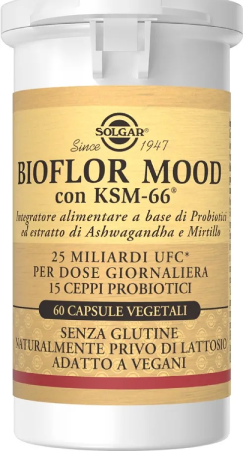 Bioflor Mood Probiotici 45 Miliardi Ashwagandha Stress Intestino 60 Capsule