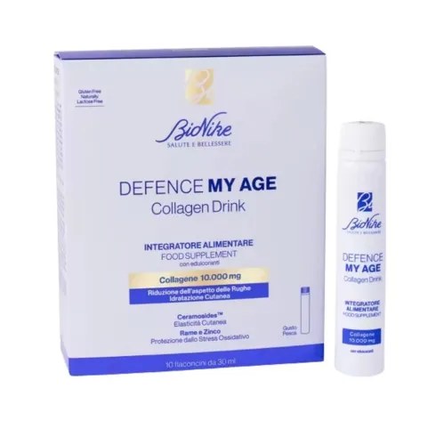 BioNike Defence My Age Collagen Drink Integratore Collagene Marino e Ceramidi 10 Flaconcini