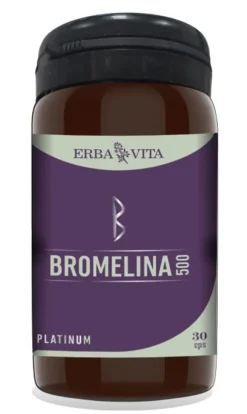 Bromelina 500 Integratore con Bromelina da Ananas Gastroresistente 30 Capsule