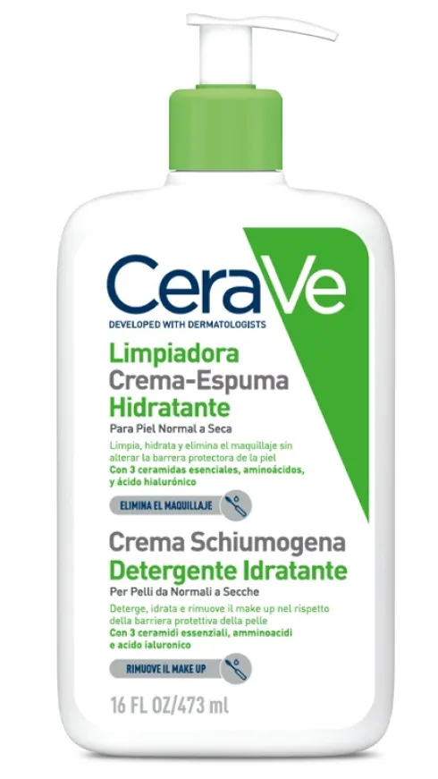 CeraVe Crema Schiumogena Detergente Viso Idratante Struccante 473 ml