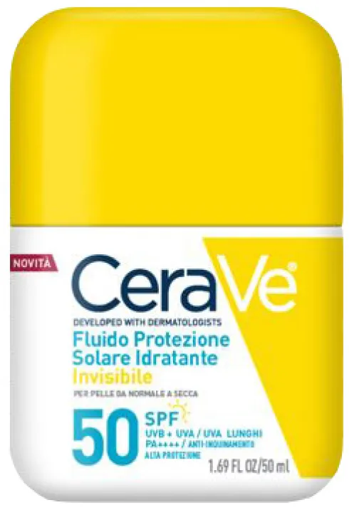CeraVe Fluido Protezione Solare Viso SPF50 Idratante Invisibile 50 ml