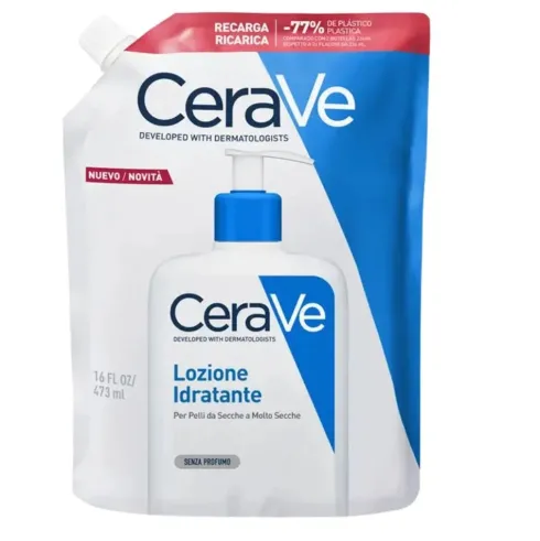 CeraVe Lozione Idratante Eco Ricarica Viso Corpo Pelle Secca 473 ml