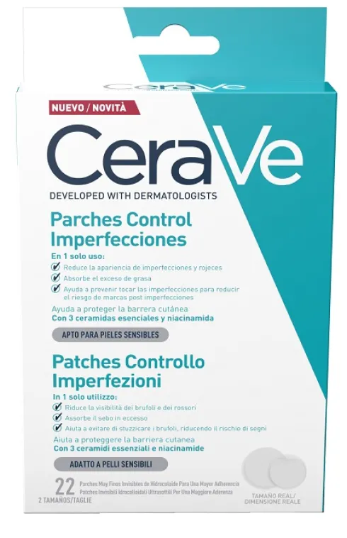 CeraVe Patches Controllo Imperfezioni Cerotti Brufoli Idrocolloidali 22 pezzi