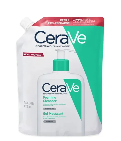 CeraVe Schiuma Detergente Eco Ricarica Viso Corpo Pelle Mista 473 ml