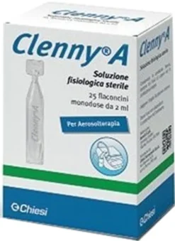 Clenny A Soluzione Fisiologica Sterile per Aerosolterapia 25 flaconcini 2 ml