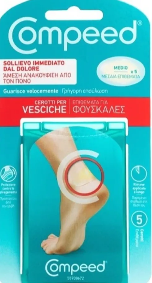 Compeed Cerotto Vesciche Misura Media 5 Pezzi