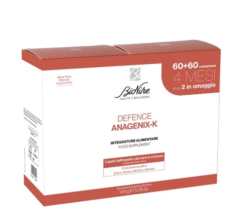 Defence Anagenix K Integratore Capelli con Biotina Zinco e Selenio 120 Capsule