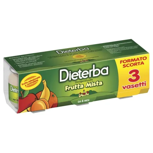 Dieterba Omogeneizzato Frutta Mista 3 X 80 grammi