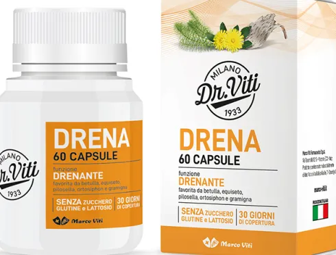 Drena Forte Integratore Drenante Betulla Pilosella Ortosiphon 60 Capsule