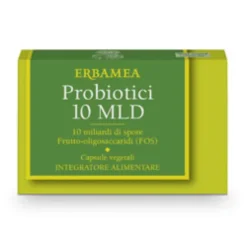 Erbamea Probiotici 10 MLD Integratore per Flora Intestinale 24 Capsule Vegetali