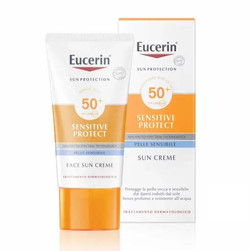 Eucerin Sun Sensitive Protect Crema Solare Viso SPF50+ Pelle Normale e Secca 50 ml