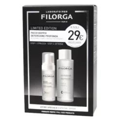 Filorga Duo Soluzione Micellare Anti-Età e Mousse Detergente Struccante Viso e Occhi