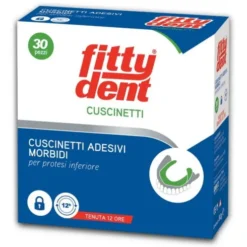 Fittydent Cuscinetti Adesivi Protesi Inferiore 30 Pezzi