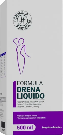 Formula Drena Liquido Integratore Drenante Depurativo Gambe Pesanti 500 ml