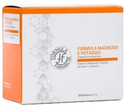 Formula Magnesio e Potassio Integratore Sali Minerali Energia e Funzione Muscolare 20 Bustine