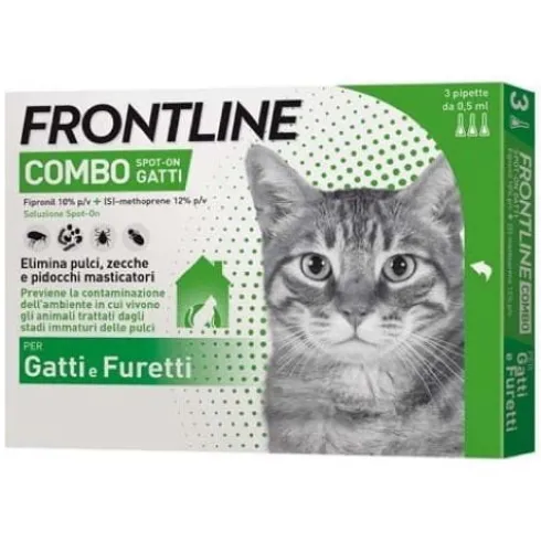 Frontline Combo Spot-On Gatti 3 Pipette 0,5 ml