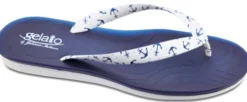 Gelato Infradito Uomo Ancore Colore White Blue Misura 42/43