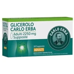 Glicerolo Carlo Erba Adulti 18 Supposte 2250 mg