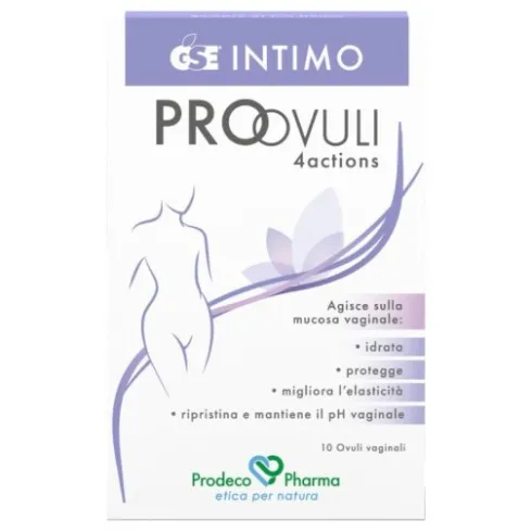Gse Intimo ProOvuli 4Actions Confezione 10 Ovuli Vaginali Idratanti e Protettivi
