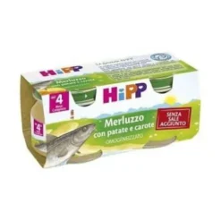 Hipp Omogeneizzato Merluzzo Patate E Carote 2×80 grammi