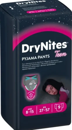 Huggies Drynites Girl 27/57 Kg 8-15 Anni 9 Pezzi