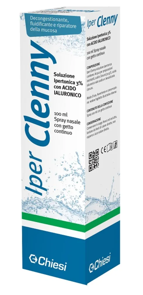 Iper Clenny Soluzione Ipertonica 3% con Acido Ialuronico Spray Nasale 100 ml