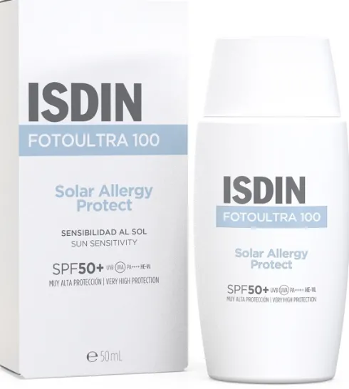 ISDIN FotoUltra Solar Allergy Protect SPF50+ Fotoprotezione Viso per Pelle con Allergia Solare 50 ml