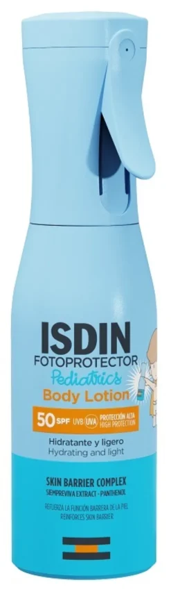 ISDIN Pediatrics Body Lotion SPF50 Spray Solare Bambini Pelle Sensibile 250 ml