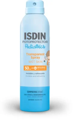 ISDIN Transparent Spray Pediatrics SPF50 Protezione Solare Bambini Spray Trasparente 250 ml