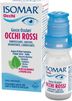 Isomar Occhi Rossi – Gocce Oculari Lenitive per Arrossamento e Irritazione 10 ml