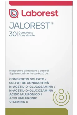 Jalorest Integratore con Acido Ialuronico Condroitin Solfato N-Acetil-D-Glucosamina e Vitamina C 30 Compresse