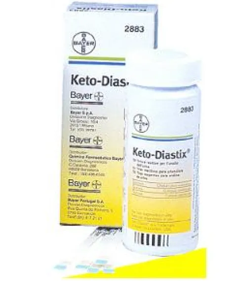Ketodiastix Strisce per la Misurazione di Glucosio e Corpi Chetonici 50 pezzi