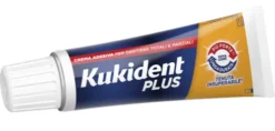 Kukident Doppia Azione Crema Adesiva per Dentiera 40 g – Tenuta Forte e Comfort Prolungato