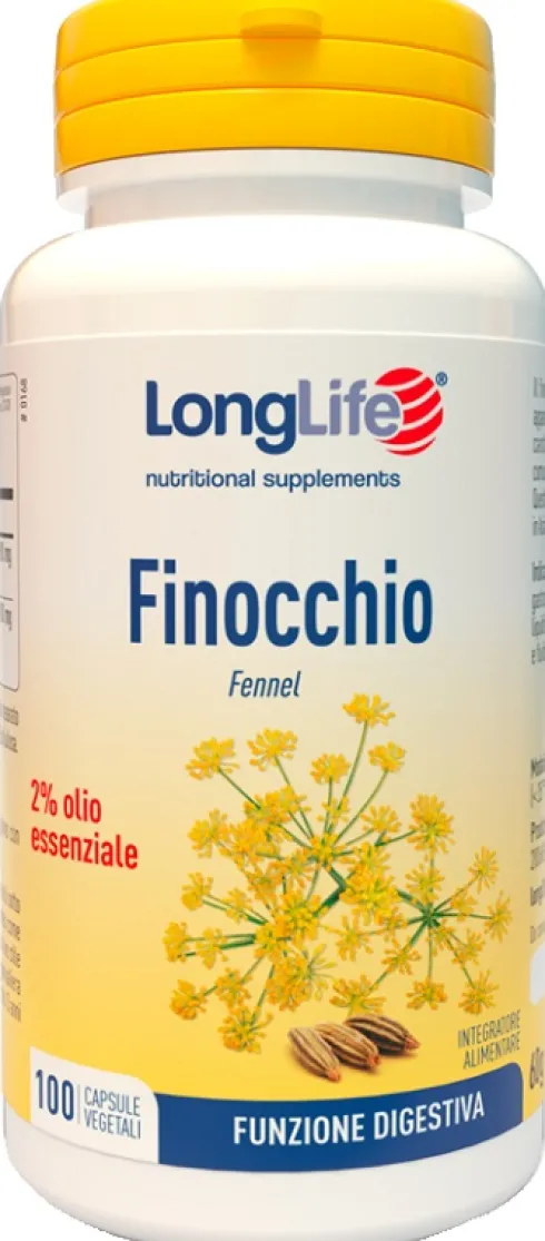 LongLife Finocchio Funzionalità Digestiva Eliminazione Gas e Regolare Motilità Intestinale 100 Capsule