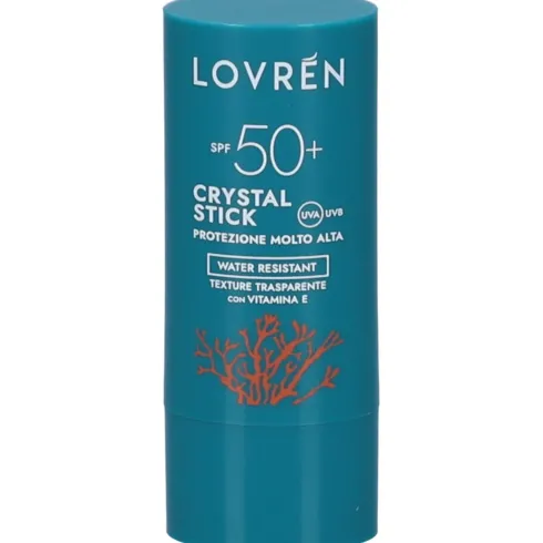 Lovrén Crystal Stick Solare SPF50+ Stick Trasparente Alta Protezione 9 g