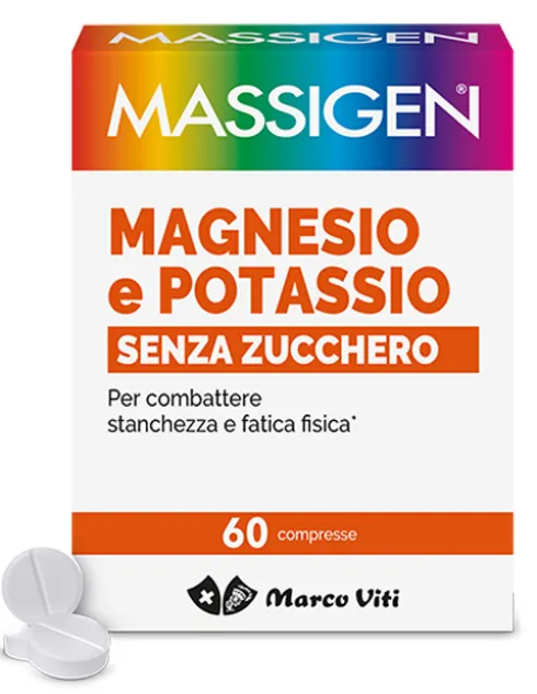 Massigen Magnesio e Potassio Senza Zucchero 60 compresse