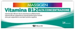 Massigen Vitamina B12 Alta Concentrazione 14 Flaconcini Energia e Sistema Nervoso