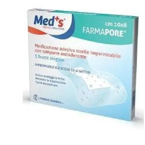 Med’s Farmapore Cerotto Impermeabile Con Garza 10 X 8 cm 5 Pezzi