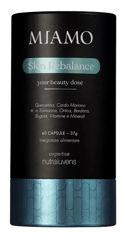 Miamo Skin Rebalance Integratore per Benessere della Pelle con Bugola Bardana Zinco e Vitamina A 60 Capsule