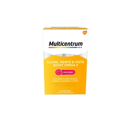 Multicentrum Boost Omega 60 Capsule Integratore Omega 3 EPA DHA con Coenzima Q10
