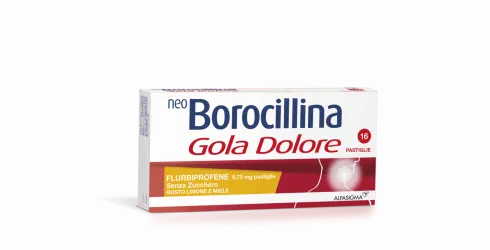 Neoborocillina Gola Dolore 8,75 mg 16 pastiglie limone e miele senza zucchero