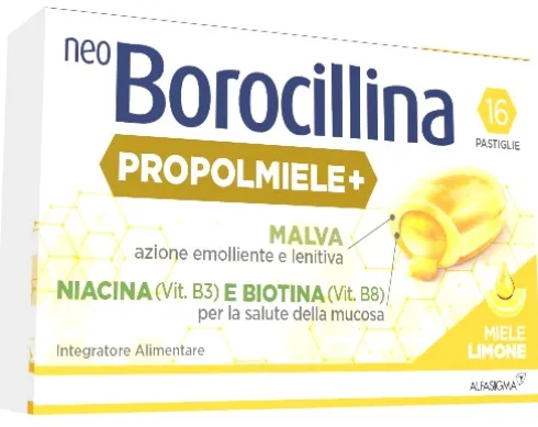 Neoborocillina Propolmiele+ Miele e Limone 16 pastiglie
