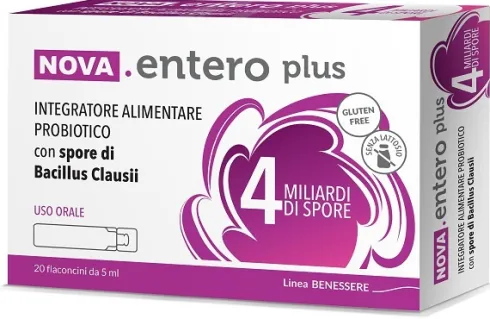 Nova Entero 4 Miliardi Probiotico con Bacillus clausii 20 Flaconcini
